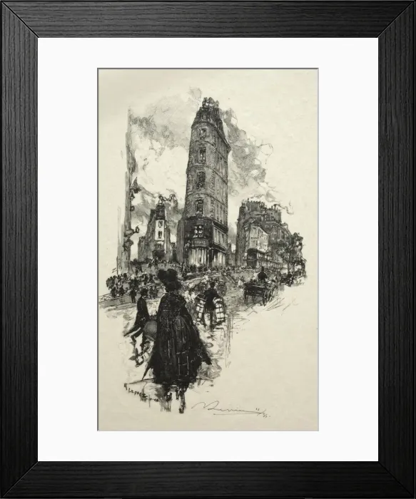 Framed Print : Coin de la Rue de la Lune, 1890. Creator: Auguste Louis Lepere (French, 1849-1918) Framed Print : Coin de la Rue de la Lune, 1890. Creator: Auguste Louis Lepere (French, 1849-1918)