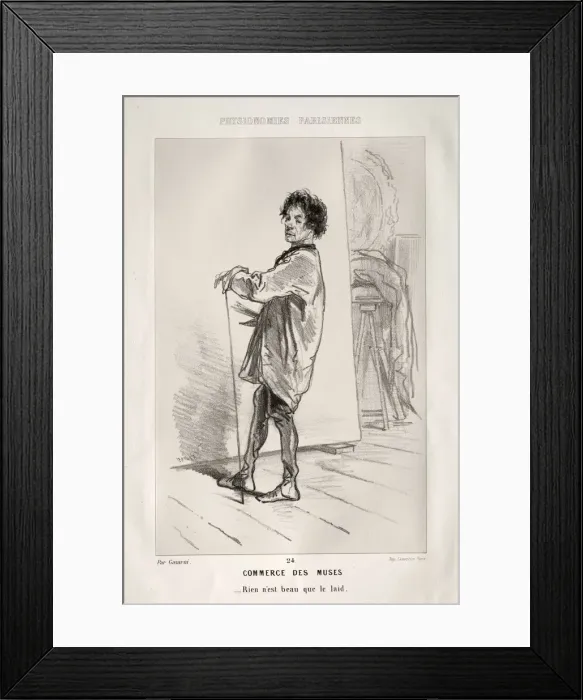 Framed Print : Commerce des Muses. Creator: Paul Gavarni (French, 1804-1866) Framed Print : Commerce des Muses. Creator: Paul Gavarni (French, 1804-1866)