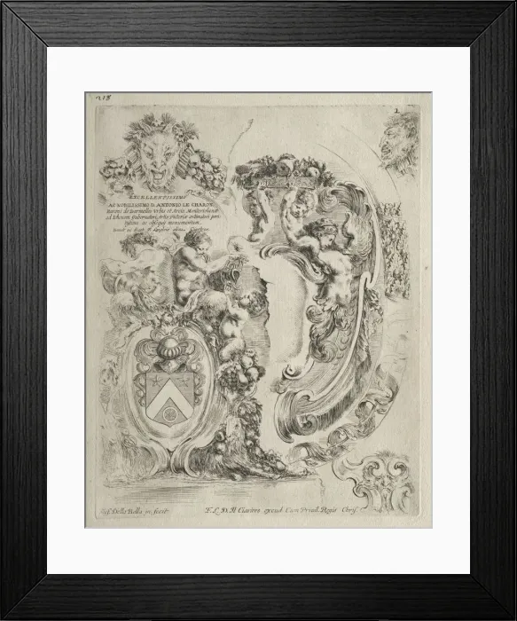 Framed Print : Collection of Various Caprices and New Designs of Cartouches and Ornaments: No. 2 Framed Print : Collection of Various Caprices and New Designs of Cartouches and Ornaments: No. 2
