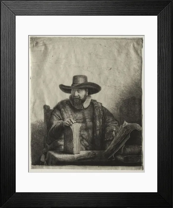 Framed Print : Cornelis Claesz Anslo, Mennonite Preacher, 1641. Creator: Rembrandt van Rijn (Dutch, 1606-1669) Framed Print : Cornelis Claesz Anslo, Mennonite Preacher, 1641. Creator: Rembrandt van Rijn (Dutch, 1606-1669)
