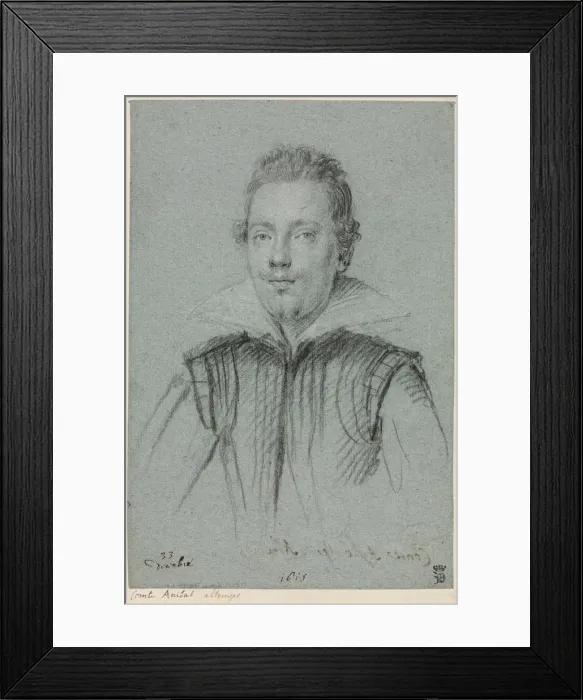 Framed Print : Comte Anibal Altemps, 1615. Creator: Ottavio Mario Leoni (Italian, 1578-1630) Framed Print : Comte Anibal Altemps, 1615. Creator: Ottavio Mario Leoni (Italian, 1578-1630)