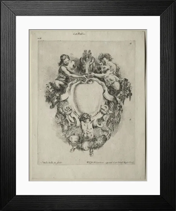 Framed Print : Collection of Various Caprices and New Designs of Cartouches and Ornaments: No 11 Framed Print : Collection of Various Caprices and New Designs of Cartouches and Ornaments: No 11