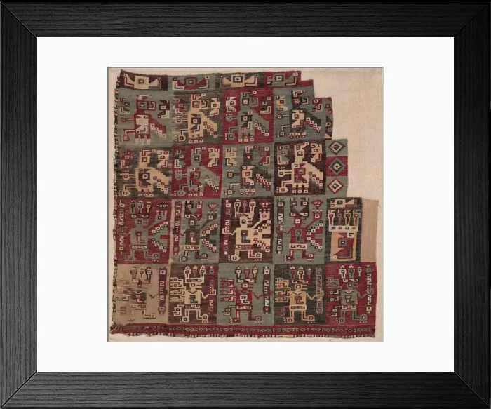 Framed Print : Corner Fragment, Probably from a Tunic, 700-1100 A. D Creator: Unknown Framed Print : Corner Fragment, Probably from a Tunic, 700-1100 A. D Creator: Unknown