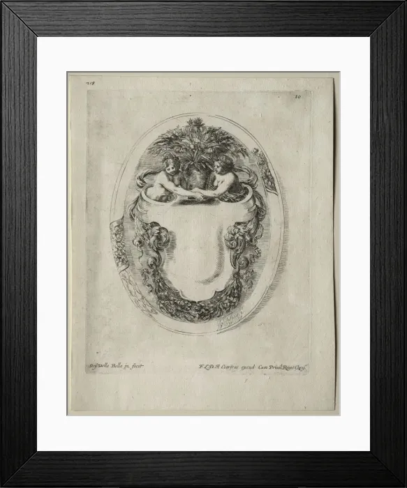 Framed Print : Collection of Various Caprices and New Designs of Cartouches and Ornaments: No 10 Framed Print : Collection of Various Caprices and New Designs of Cartouches and Ornaments: No 10