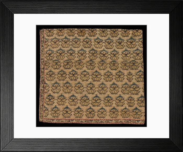 Framed Print : Corner Fragment of a Shawl, late 1700s. Creator: Unknown Framed Print : Corner Fragment of a Shawl, late 1700s. Creator: Unknown