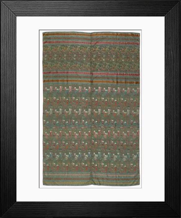 Framed Print : Compound Weave Textile, 1800s ?. Creator: Unknown Framed Print : Compound Weave Textile, 1800s ?. Creator: Unknown