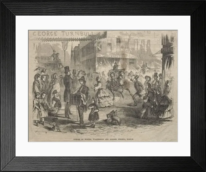Framed Print : Corner Winter, Washington and Summer Streets, Boston, 1857. Creator: Winslow Homer (American Framed Print : Corner Winter, Washington and Summer Streets, Boston, 1857. Creator: Winslow Homer (American