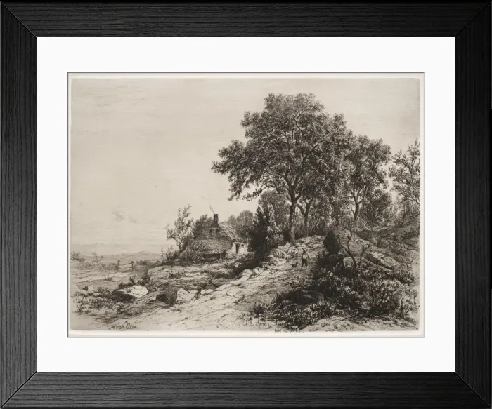 Framed Print : Cottage by the Sea. Creator: Hendrik Dirk Kruseman van Elten (American, 1829-1904) Framed Print : Cottage by the Sea. Creator: Hendrik Dirk Kruseman van Elten (American, 1829-1904)