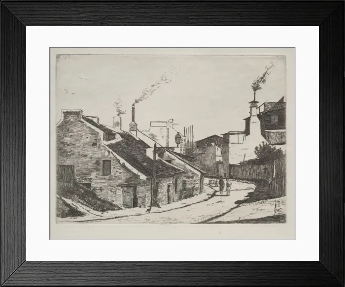 Framed Print : Country Street in Alouette, 1861. Creator: Francois Bonvin (French, 1817-1887) Framed Print : Country Street in Alouette, 1861. Creator: Francois Bonvin (French, 1817-1887)