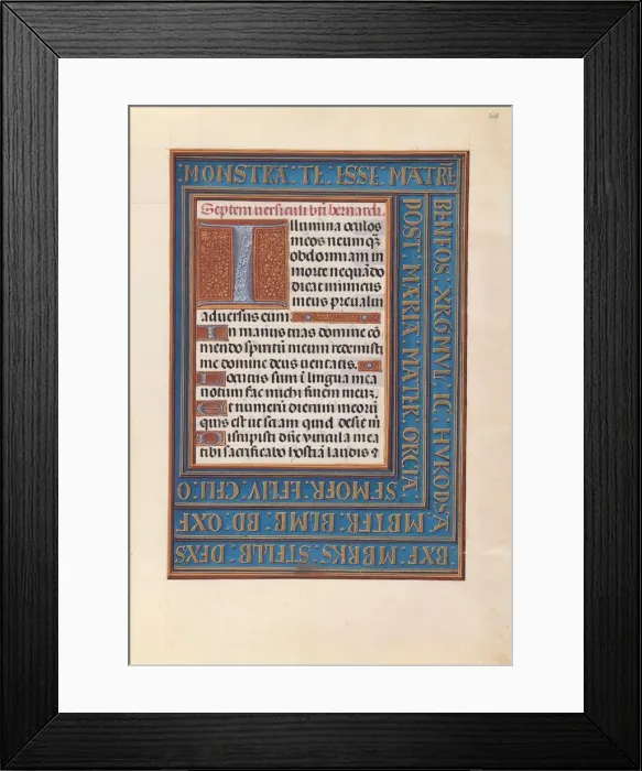 Framed Print : Hours of Queen Isabella the Catholic, Queen of Spain: Fol. 268r, c. 1500. Creator Framed Print : Hours of Queen Isabella the Catholic, Queen of Spain: Fol. 268r, c. 1500. Creator