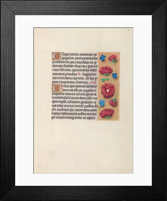 Framed Print : Hours of Queen Isabella the Catholic, Queen of Spain: Fol