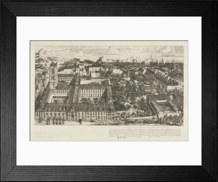 Framed Print : Henry IV College, 1863-1864. Creator: Charles Meryon (French, 1821-1868) Framed Print : Henry IV College, 1863-1864. Creator: Charles Meryon (French, 1821-1868)