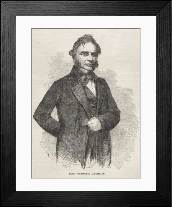 Framed Print : Henry Wadsworth Longfellow, 1858. Creator: Winslow Homer (American, 1836-1910) Framed Print : Henry Wadsworth Longfellow, 1858. Creator: Winslow Homer (American, 1836-1910)