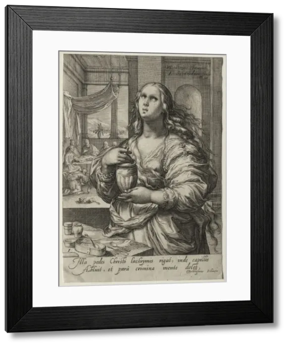 Framed Print : Heroines of the New Testament: Mary Magdalen. Creator: Jan Saenredam (Dutch, 1565-1607) Framed Print : Heroines of the New Testament: Mary Magdalen. Creator: Jan Saenredam (Dutch, 1565-1607)