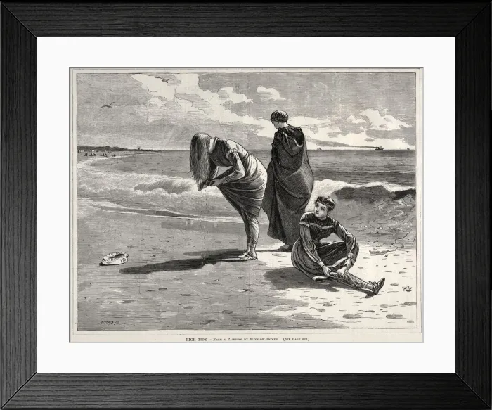 Framed Print : High Tide, 1870. Creator: Winslow Homer (American, 1836-1910) Framed Print : High Tide, 1870. Creator: Winslow Homer (American, 1836-1910)