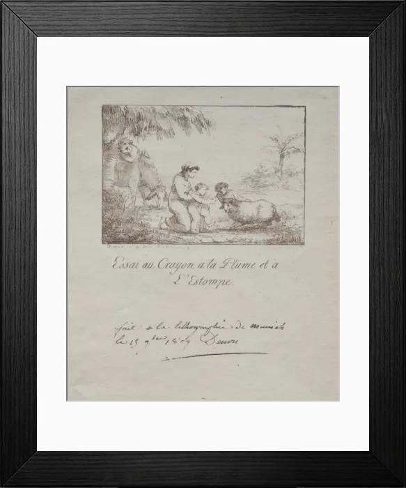Framed Print : Holy Family on the Flight into Egypt, 1809. Creator: Dominique Vivant Denon (French, 1747-1825) Framed Print : Holy Family on the Flight into Egypt, 1809. Creator: Dominique Vivant Denon (French, 1747-1825)
