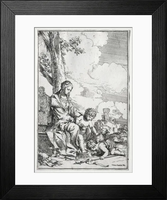 Framed Print : Holy Family with the Infant St. John. Creator: Giulio I Carpioni (Italian, 1611-1674) Framed Print : Holy Family with the Infant St. John. Creator: Giulio I Carpioni (Italian, 1611-1674)