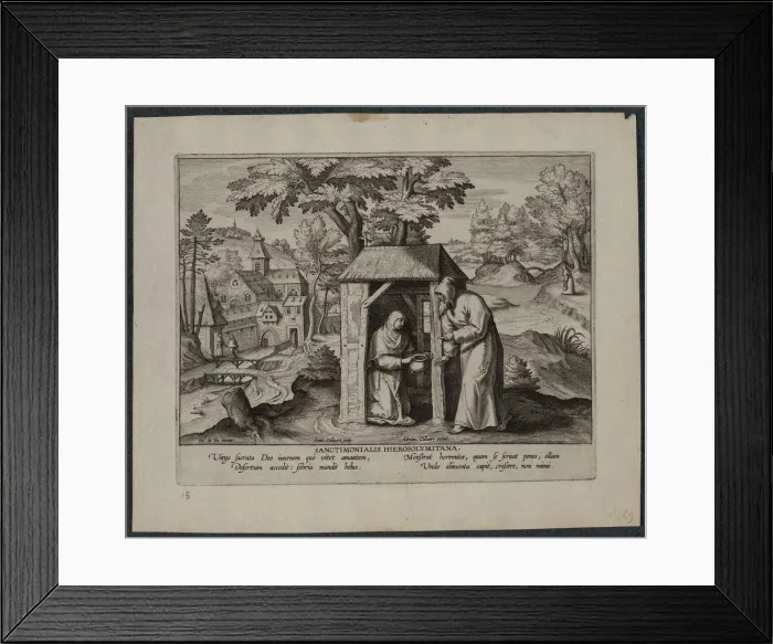 Framed Print : Holy Jerome. Creator: Hans Collaert (Flemish, 1566-1628) Framed Print : Holy Jerome. Creator: Hans Collaert (Flemish, 1566-1628)