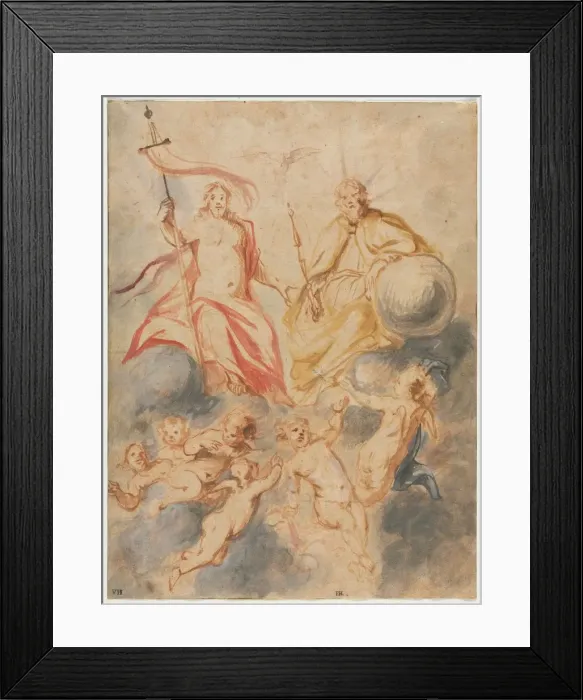 Framed Print : Holy Trinity, c. 1647. Creator: Theodor van Thulden (Flemish, 1606-1669) Framed Print : Holy Trinity, c. 1647. Creator: Theodor van Thulden (Flemish, 1606-1669)