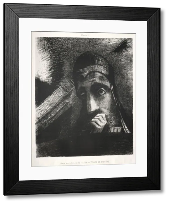 Framed Print : Homage to Goya, 1885. Creator: Odilon Redon (French, 1840-1916);Lemercier & Cie Framed Print : Homage to Goya, 1885. Creator: Odilon Redon (French, 1840-1916);Lemercier & Cie