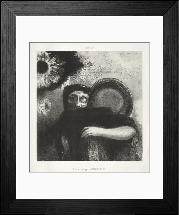 Framed Print : Homage to Goya: A Strange Juggler, 1885. Creator: Odilon Redon (French, 1840-1916) Framed Print : Homage to Goya: A Strange Juggler, 1885. Creator: Odilon Redon (French, 1840-1916)