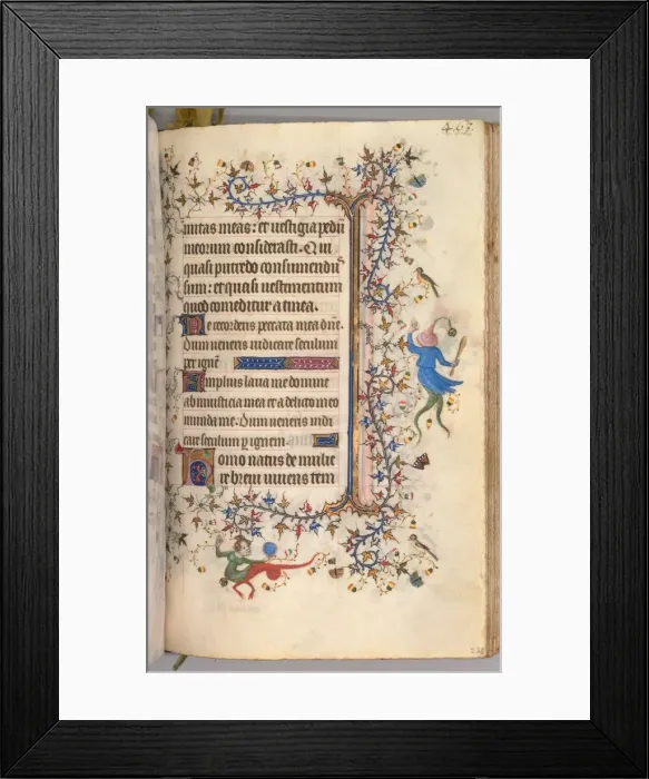 Framed Print : Hours of Charles the Noble, King of Navarre (1361-1425): fol. 226r, Text, c. 1405
