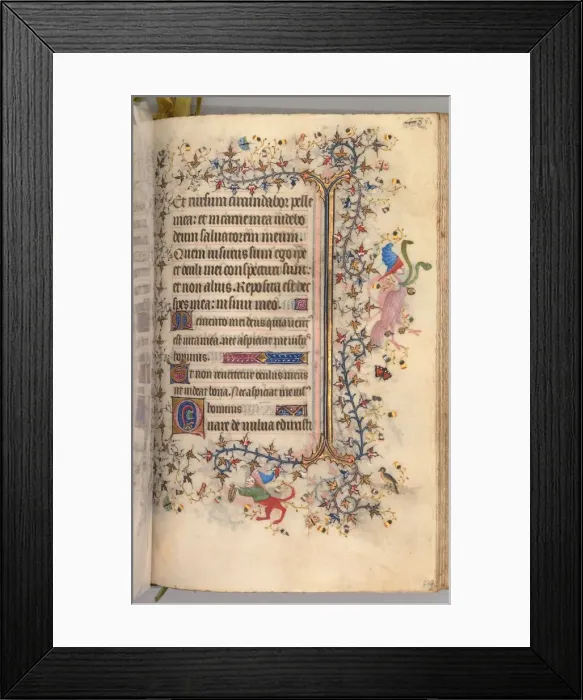 Framed Print : Hours of Charles the Noble, King of Navarre (1361-1425): fol. 237r, Text, c. 1405 Framed Print : Hours of Charles the Noble, King of Navarre (1361-1425): fol. 237r, Text, c. 1405