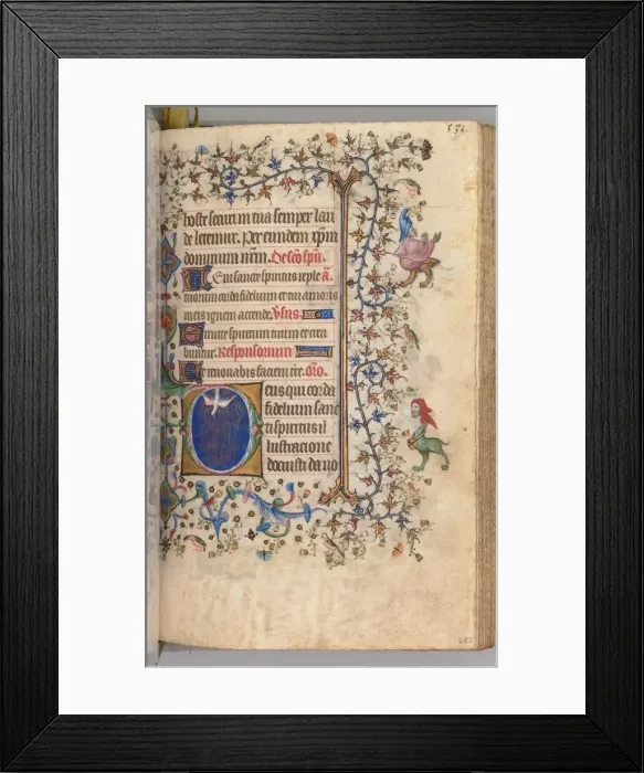 Framed Print : Hours of Charles the Noble, King of Navarre (1361-1425): fol. 260r, Holy Spirit, c Framed Print : Hours of Charles the Noble, King of Navarre (1361-1425): fol. 260r, Holy Spirit, c
