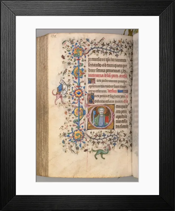 Framed Print : Hours of Charles the Noble, King of Navarre (1361-1425): fol. 263r, St. Peter, c. 1405 Framed Print : Hours of Charles the Noble, King of Navarre (1361-1425): fol. 263r, St. Peter, c. 1405