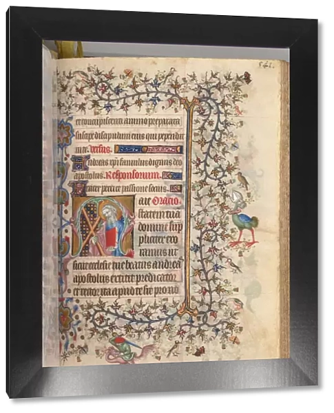Hours of Charles the Noble, King of Navarre (1361-1425): fol. 265r, St. Andrew, c