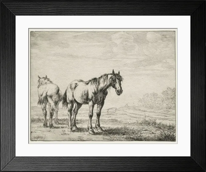 Framed Print : Two plough horses. Creator: Dirck Stoop (Dutch, c. 1618-1681) Framed Print : Two plough horses. Creator: Dirck Stoop (Dutch, c. 1618-1681)