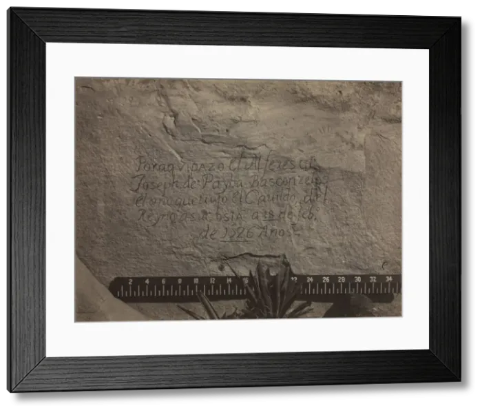 Framed Print : Historic Spanish Record of the Conquest, South Side of Inscription Rock, N. M. No Framed Print : Historic Spanish Record of the Conquest, South Side of Inscription Rock, N. M. No