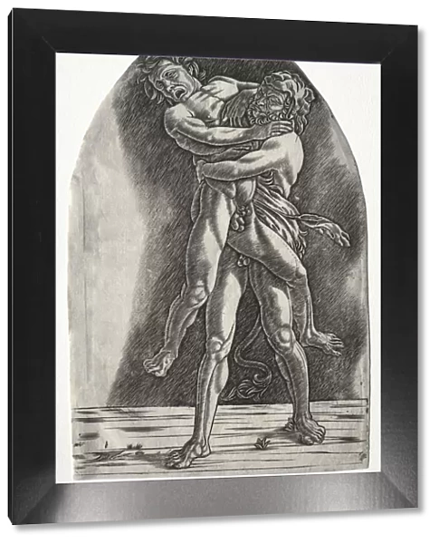 Hercules and Antaeus, c. 1510. Creator: Master of the Year 1515 (Italian); Agostino Busti (Italian