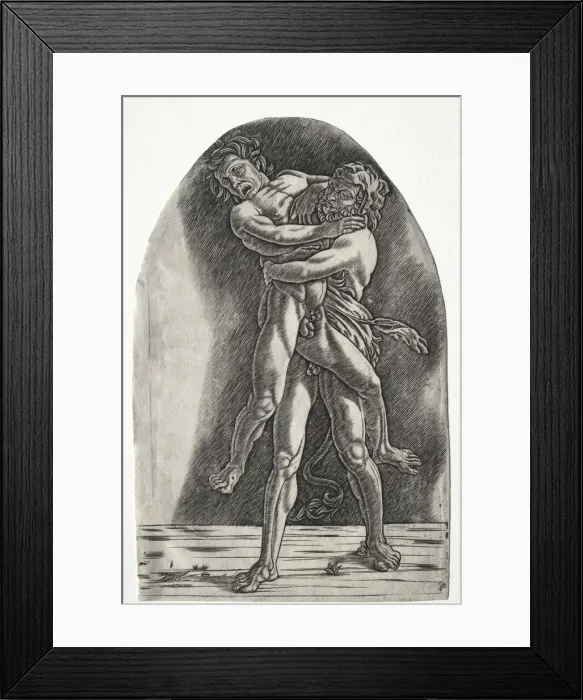Framed Print : Hercules and Antaeus, c. 1510. Creator: Master of the Year 1515 (Italian); Agostino Busti (Italian Framed Print : Hercules and Antaeus, c. 1510. Creator: Master of the Year 1515 (Italian); Agostino Busti (Italian