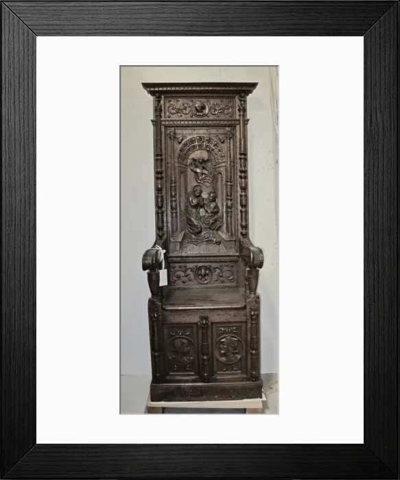 Framed Print : High-back Stall, 1534. Creator: Unknown Framed Print : High-back Stall, 1534. Creator: Unknown