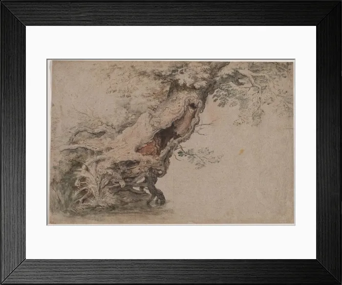 Framed Print : Hollow Tree, after Roelant Savery, after 1670. Creator: Lambert Doomer (Dutch, 1623-1700) Framed Print : Hollow Tree, after Roelant Savery, after 1670. Creator: Lambert Doomer (Dutch, 1623-1700)