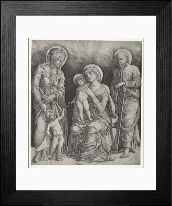 Framed Print : Holy Family with St. Elizabeth and the Infant St. John the Baptist, c. 1500. Creator Framed Print : Holy Family with St. Elizabeth and the Infant St. John the Baptist, c. 1500. Creator