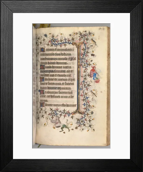 Framed Print : Hours of Charles the Noble, King of Navarre (1361-1425): fol. 224r, Text, c. 1405 Framed Print : Hours of Charles the Noble, King of Navarre (1361-1425): fol. 224r, Text, c. 1405