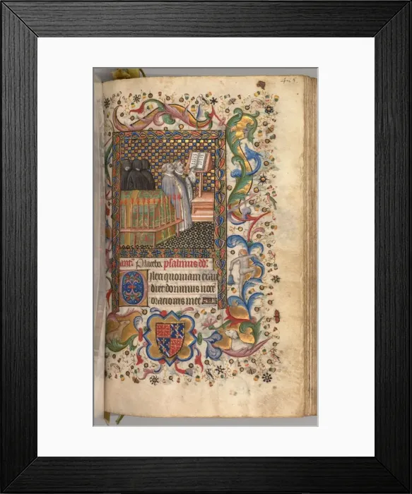 Framed Print : Hours of Charles the Noble, King of Navarre (1361-1425): fol. 202r, Office of the Dead, c Framed Print : Hours of Charles the Noble, King of Navarre (1361-1425): fol. 202r, Office of the Dead, c