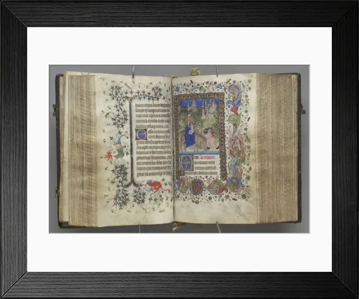 Framed Print : Hours of Charles the Noble, King of Navarre (1361-1425): fol. 87v, Text, c. 1405. Creator Framed Print : Hours of Charles the Noble, King of Navarre (1361-1425): fol. 87v, Text, c. 1405. Creator