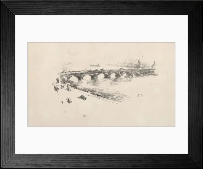 Framed Print : Evening, Little Waterloo Bridge, 1896. Creator: James McNeill Whistler (American, 1834-1903) Framed Print : Evening, Little Waterloo Bridge, 1896. Creator: James McNeill Whistler (American, 1834-1903)
