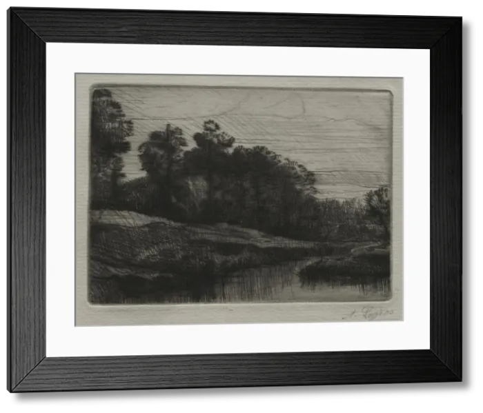Framed Print : Evening. Creator: Alphonse Legros (French, 1837-1911) Framed Print : Evening. Creator: Alphonse Legros (French, 1837-1911)