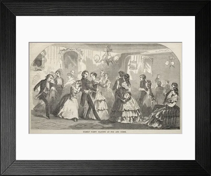 Framed Print : Family Party Playing at Fox and Geese, 1857. Creator: Winslow Homer (American, 1836-1910) Framed Print : Family Party Playing at Fox and Geese, 1857. Creator: Winslow Homer (American, 1836-1910)
