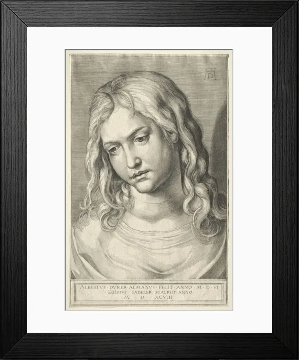 Framed Print : Female Head. Creator: Aegidius Sadeler (Flemish, c. 1570-1629) Framed Print : Female Head. Creator: Aegidius Sadeler (Flemish, c. 1570-1629)