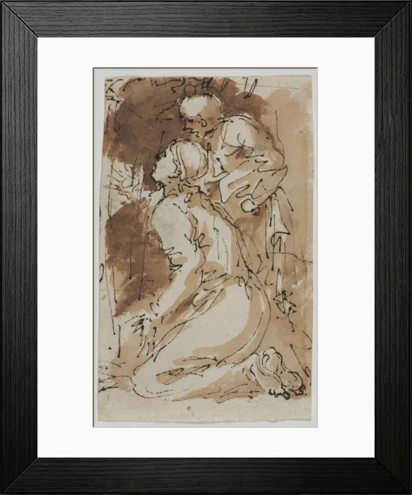 Framed Print : Figure Studies (recto), c. 1640-1649. Creator: Salvator Rosa (Italian, 1615-1673) Framed Print : Figure Studies (recto), c. 1640-1649. Creator: Salvator Rosa (Italian, 1615-1673)