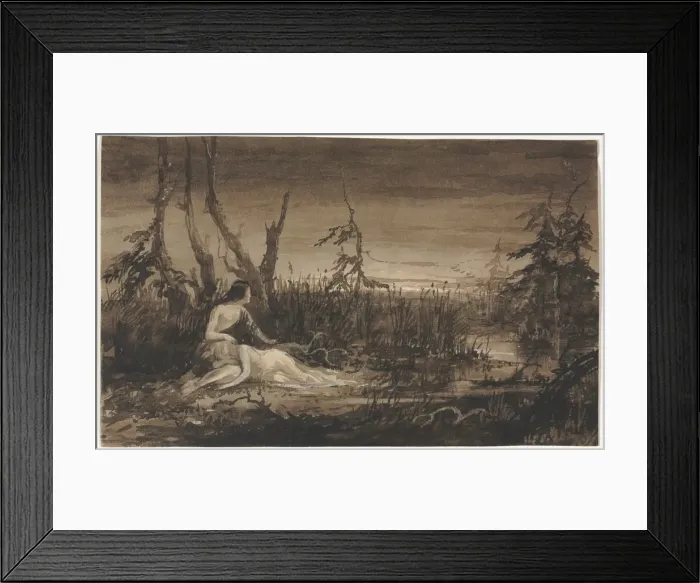 Framed Print : Figures in a Landscape. Creator: Francis Danby (British, 1793-1861) Framed Print : Figures in a Landscape. Creator: Francis Danby (British, 1793-1861)