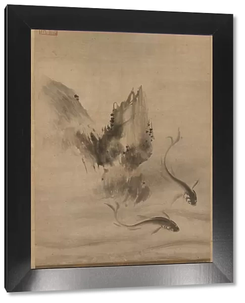 Fish and Rock; Fish and Seaweed, 16th century. Creator: Rinkyo (Japanese)