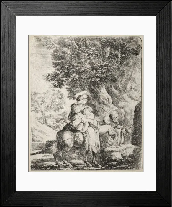 Framed Print : Flight into Egypt. Creator: Stefano Della Bella (Italian, 1610-1664) Framed Print : Flight into Egypt. Creator: Stefano Della Bella (Italian, 1610-1664)