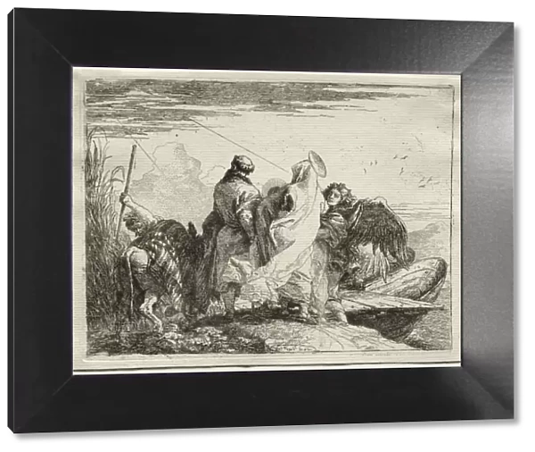 Flight into Egypt: The Holy Family Leaving the Shore. Creator: Giovanni Domenico Tiepolo (Italian