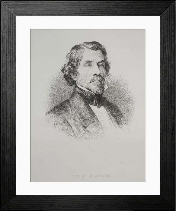 Framed Print : Eugene Delacroix, 1800s. Creator: Unknown Framed Print : Eugene Delacroix, 1800s. Creator: Unknown